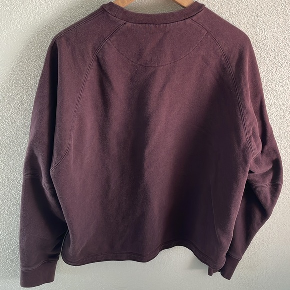 Adidas Y-3 cropped crewneck women’s sweatshirt | burgundy | size medium - Picture 4 of 10
